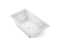 KOHLER K-1174-GHW-0 Underscore 72" X 42" Drop-In Heated Bubblemassage Air Bath With Bask Heated Surface - White