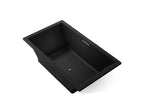 KOHLER K-1174-GHW-7 Underscore 72" X 42" Drop-In Heated Bubblemassage Air Bath With Bask Heated Surface - Black Black