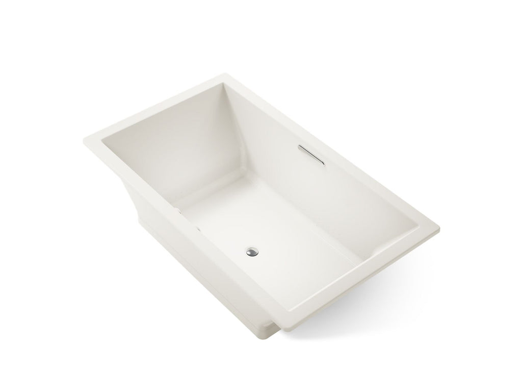 KOHLER K-1174-GHW-96 Underscore 72" X 42" Drop-In Heated Bubblemassage Air Bath With Bask Heated Surface - Biscuit