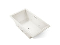 KOHLER K-1174-JH-96 Underscore 72" X 42" Drop-In Heated Whirlpool Bath - Biscuit