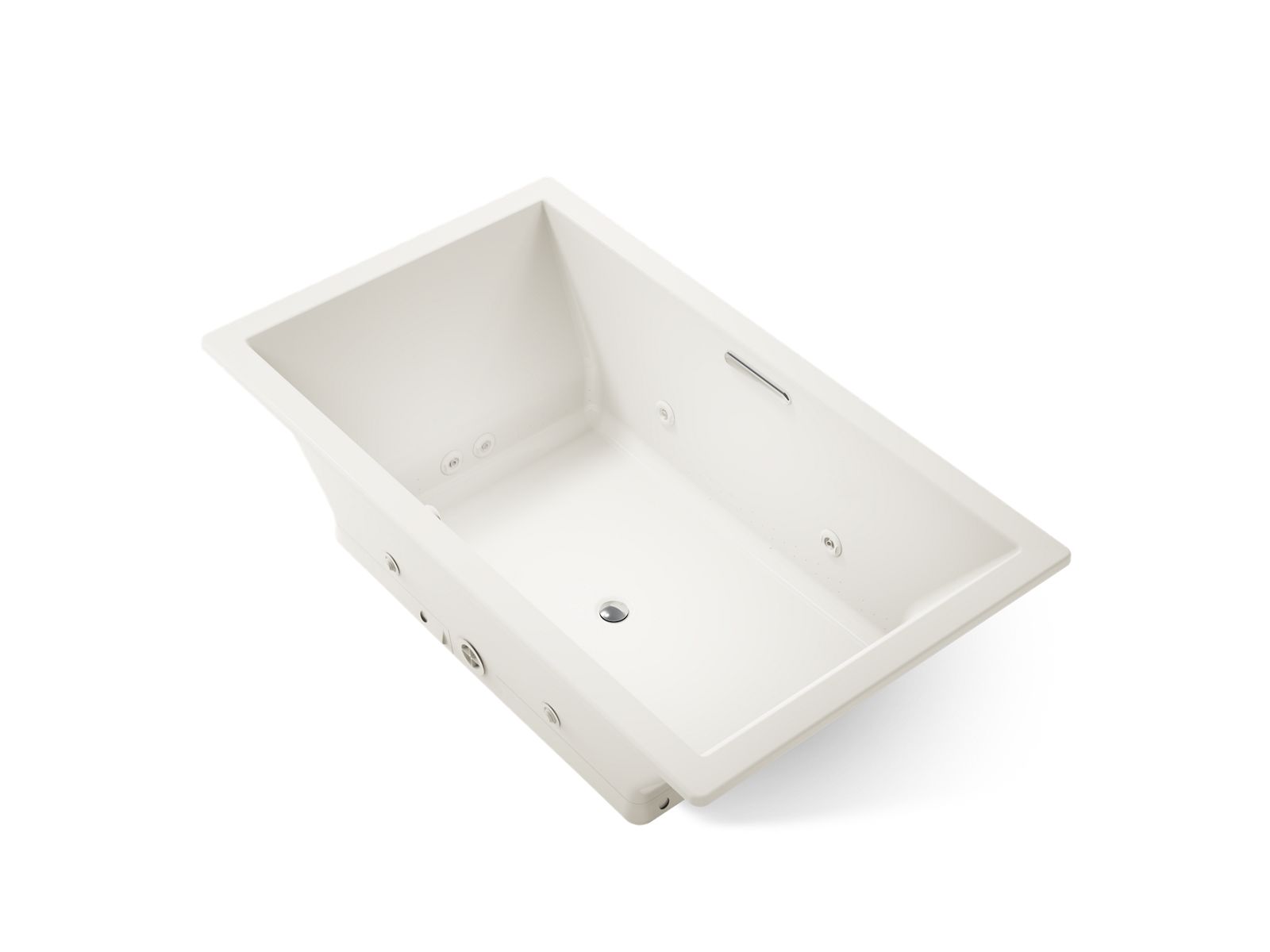 KOHLER K-1174-XHGH-96 Underscore 72" X 42" Drop-In Heated Bubblemassage Air Bath With Whirlpool - Biscuit