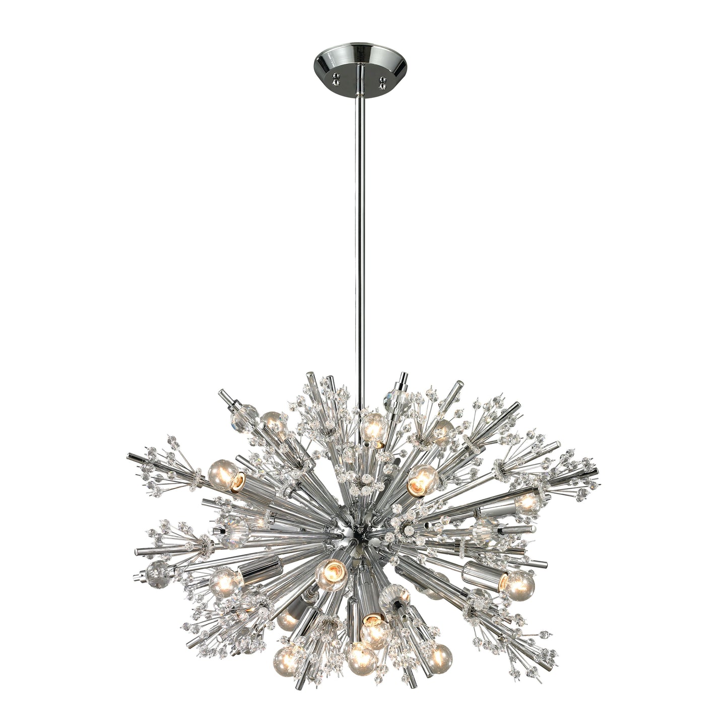 ELK SHOWROOM 11751/19 Starburst 26'' Wide 19-Light Chandelier - Polished Chrome