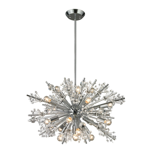 ELK SHOWROOM 11751/19 Starburst 26'' Wide 19-Light Chandelier - Polished Chrome