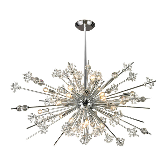 ELK SHOWROOM 11753/29 Starburst 48'' Wide 29-Light Chandelier - Polished Chrome