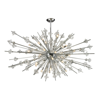 ELK SHOWROOM 11754/31 Starburst 72'' Wide 31-Light Chandelier - Polished Chrome