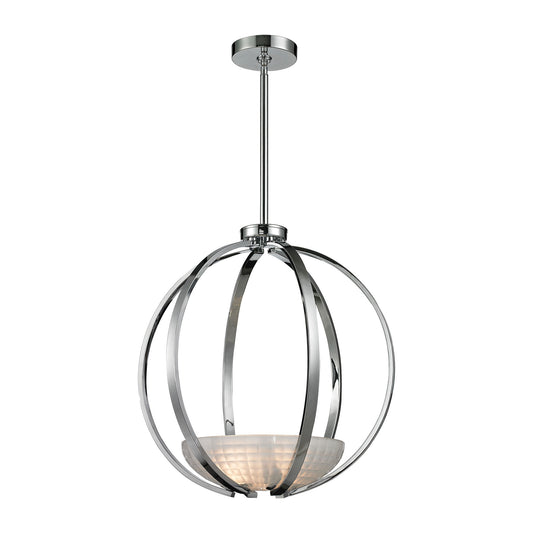 ELK SHOWROOM 11763/3 Sculptive 20'' Wide 3-Light Pendant - Polished Chrome