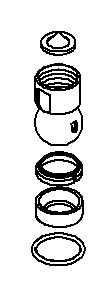 KOHLER Kit, Ball Joint - Polished Chrome, K-1183793-CP