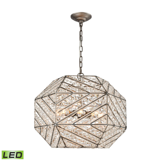 ELK SHOWROOM 11837/8-LED Constructs 20'' Wide 8-Light Chandelier - Weathered Zinc