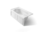 KOHLER K-1184-LA-0 Devonshire 60" X 32" Alcove Bath, Left Drain - White
