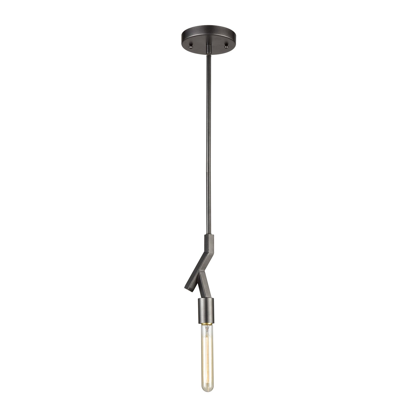 ELK SHOWROOM 11847/1 Freeform 6'' Wide 1-Light Mini Pendant - Dark Graphite