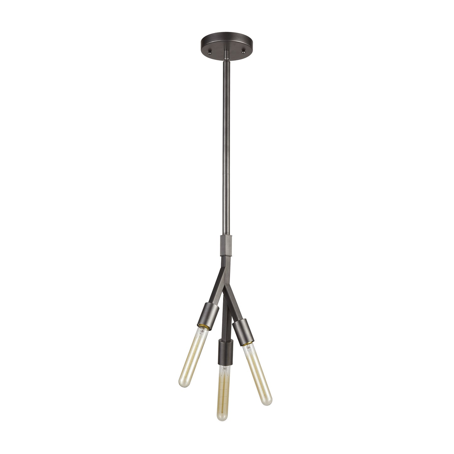 ELK SHOWROOM 11848/3 Freeform 6'' Wide 3-Light Mini Pendant - Dark Graphite