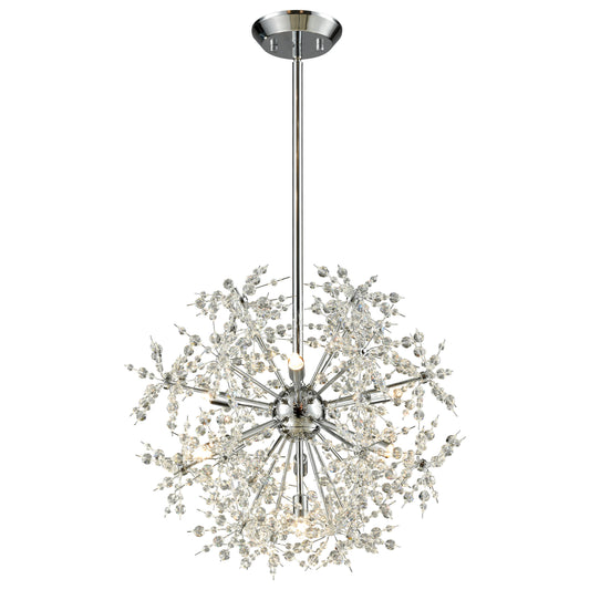 ELK SHOWROOM 11893/7 Snowburst 20'' Wide 7-Light Chandelier - Polished Chrome