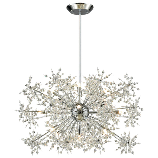 ELK SHOWROOM 11895/15 Snowburst 33'' Wide 15-Light Chandelier - Polished Chrome