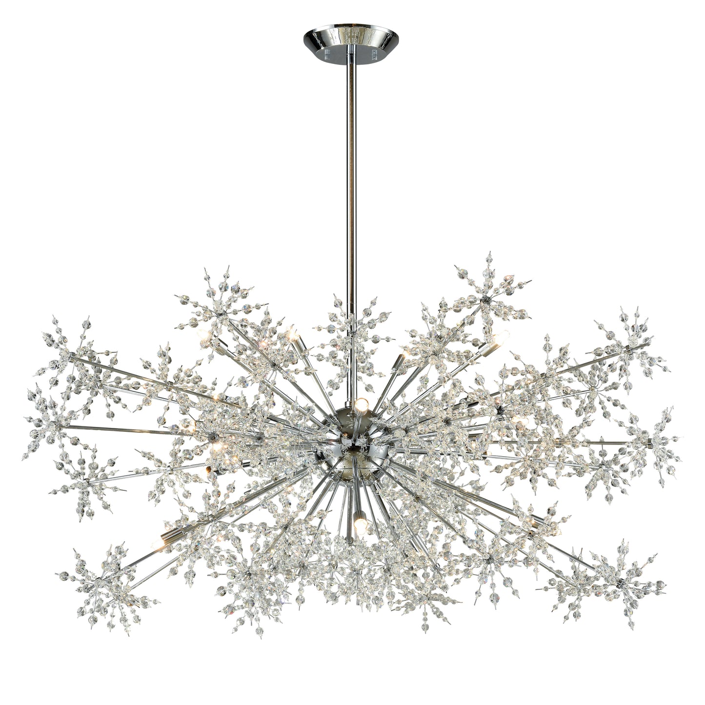 ELK SHOWROOM 11896/20 Snowburst 48'' Wide 20-Light Chandelier - Polished Chrome