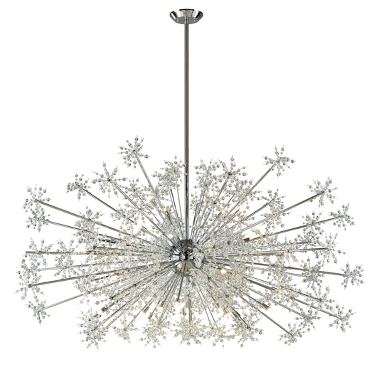 ELK SHOWROOM 11897/30 Snowburst 72'' Wide 30-Light Chandelier - Polished Chrome