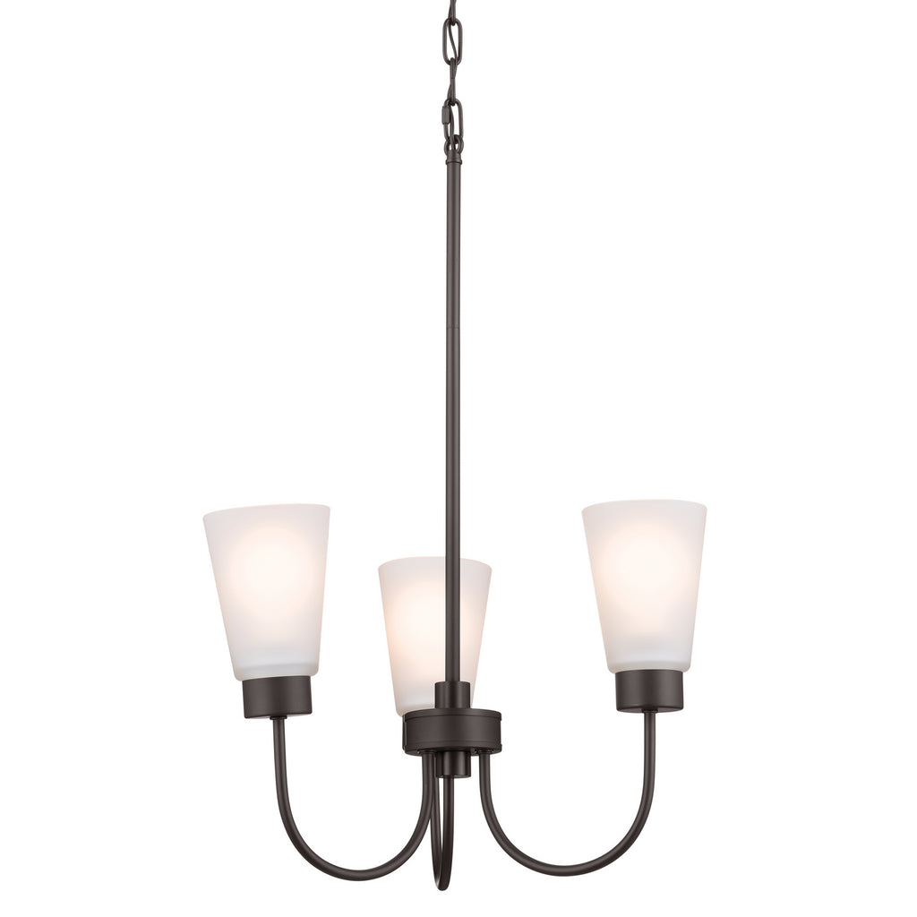 KICHLER 52442OZ Erma Three Light Chandelier Olde Bronze