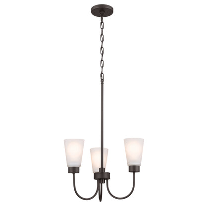 KICHLER 52442OZ Erma Three Light Chandelier Olde Bronze