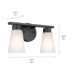 KICHLER 55120BK Stamos Bath 2 Light - Black