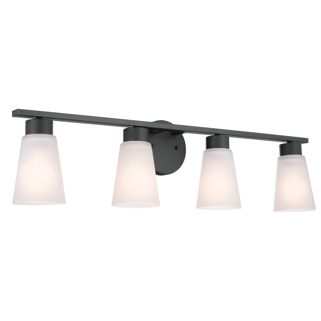 KICHLER 55122BK Stamos Bath 4 Light - Black