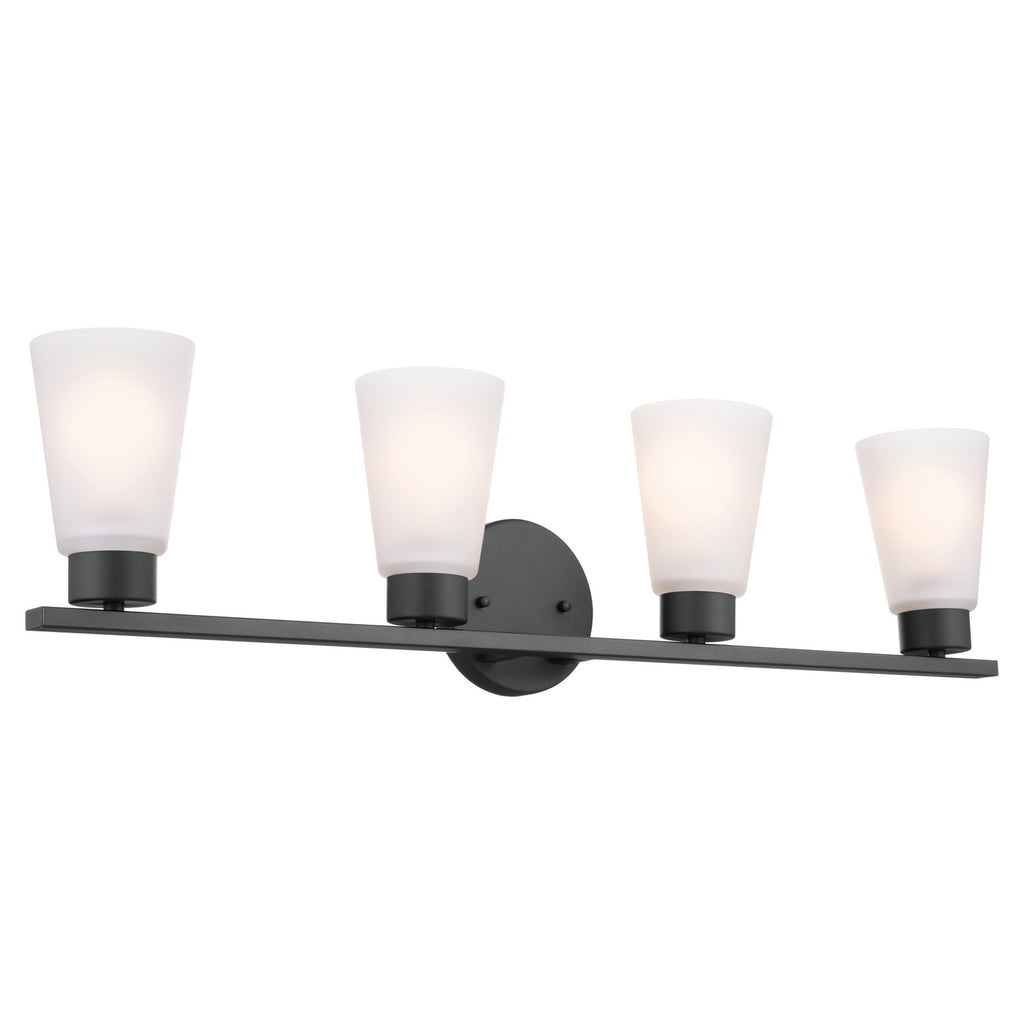 KICHLER 55122BK Stamos Bath 4 Light - Black