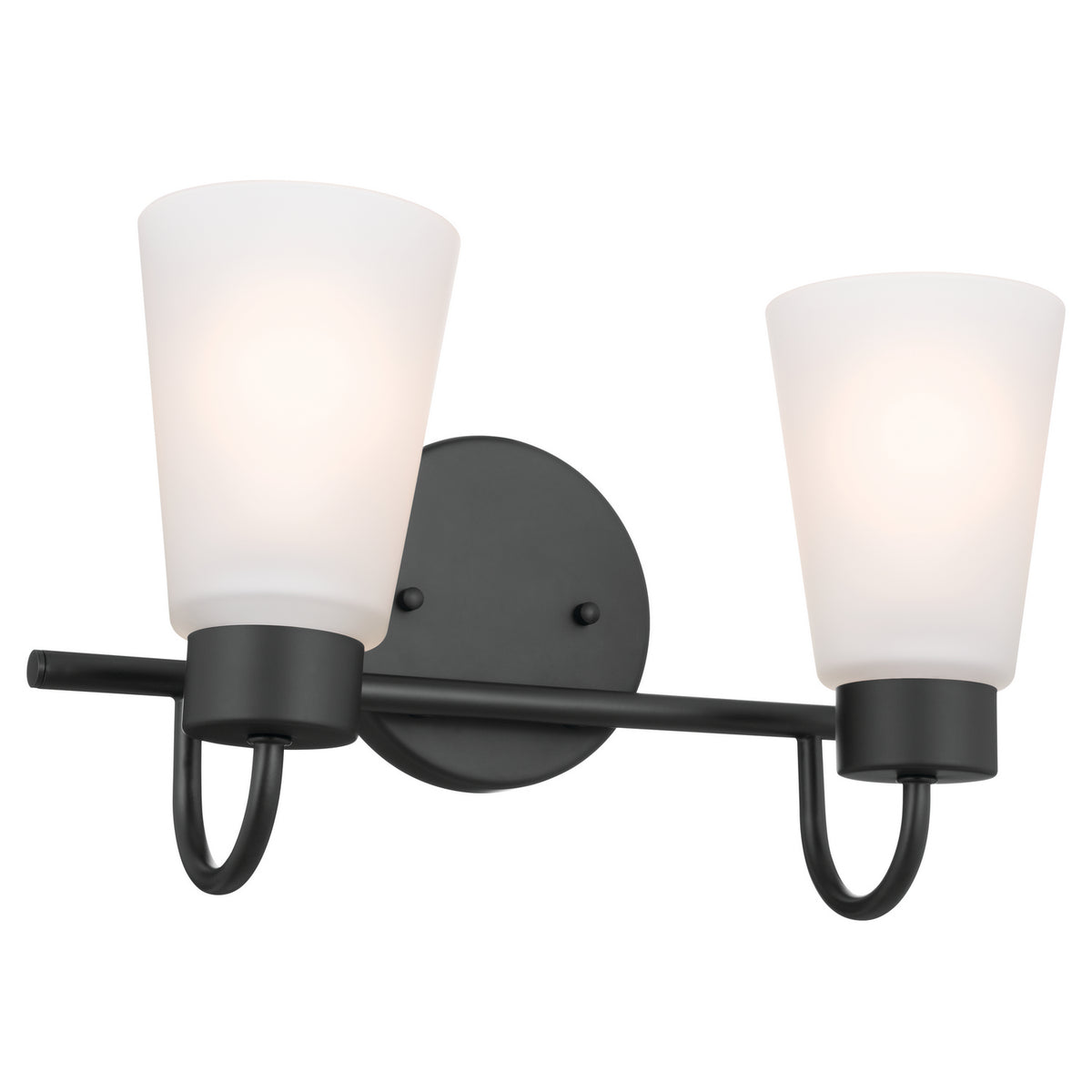KICHLER 55125BK Erma Bath 2 Light - Black