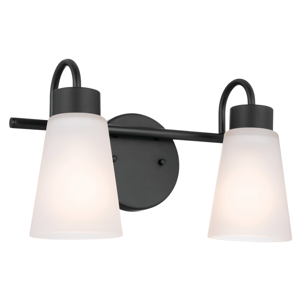 KICHLER 55125BK Erma Bath 2 Light - Black