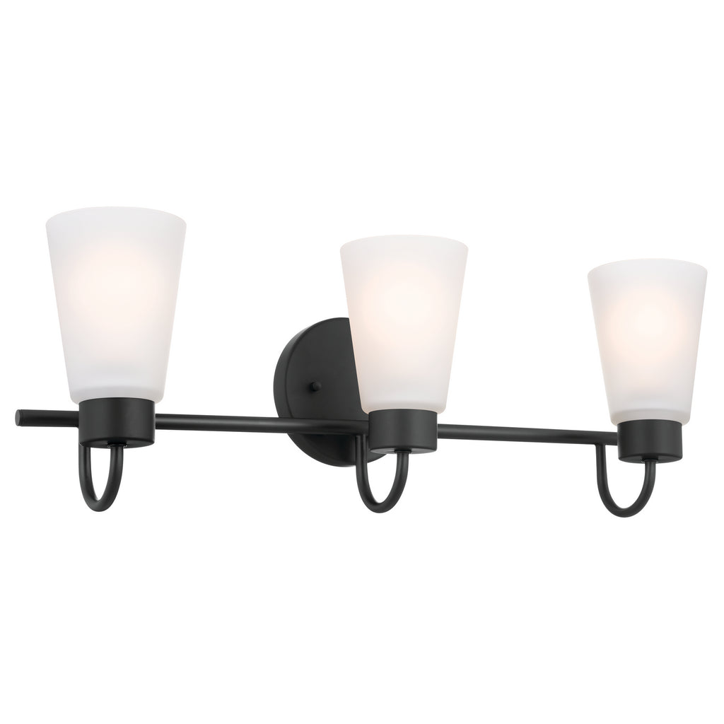 KICHLER 55126BK Erma Bath 3 Light - Black