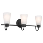 KICHLER 55126BK Erma Bath 3 Light - Black