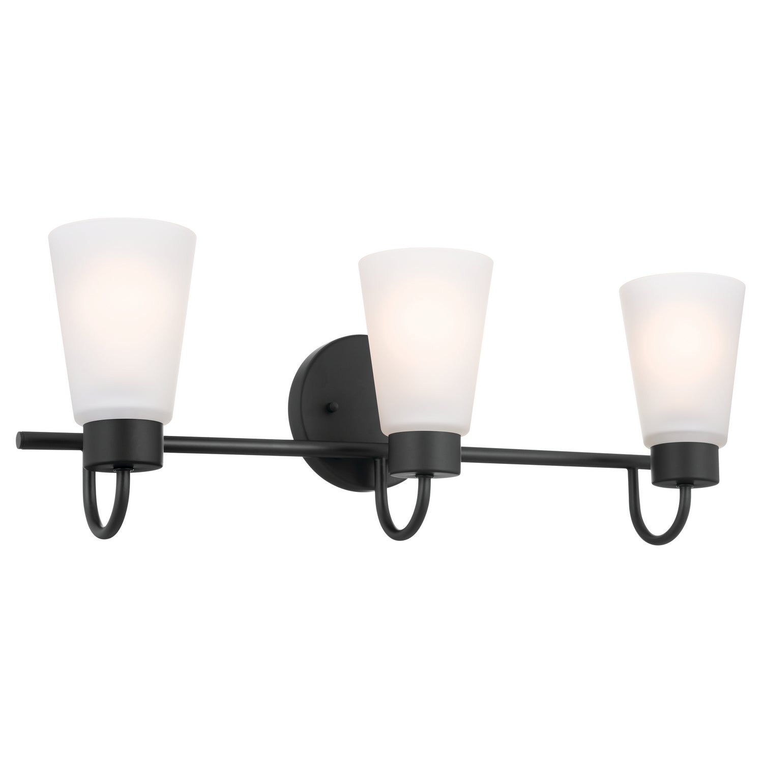 KICHLER 55126BK Erma Bath 3 Light - Black