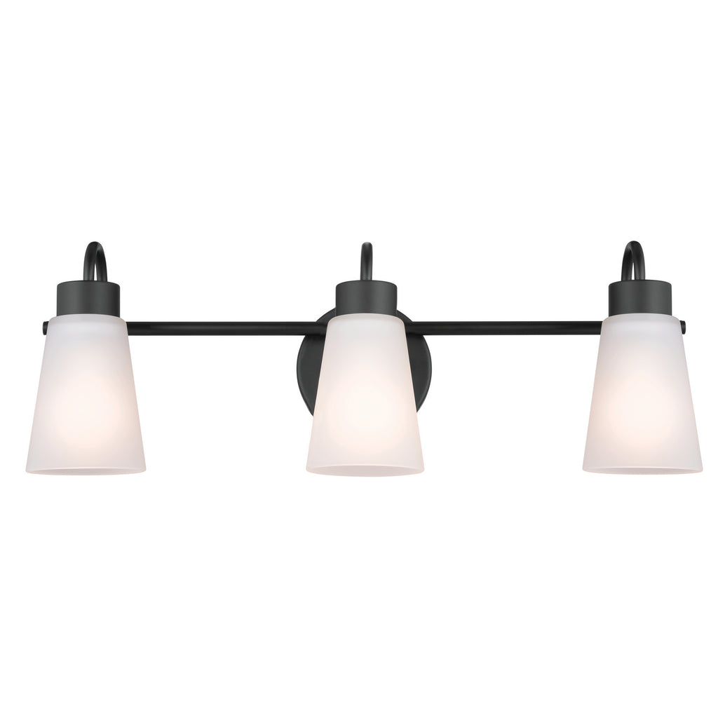 KICHLER 55126BK Erma Bath 3 Light - Black