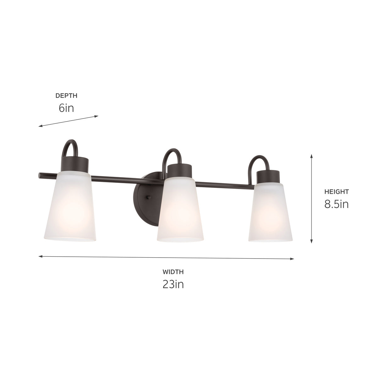 KICHLER 55126OZ Erma Bath 3 Light - Olde Bronze
