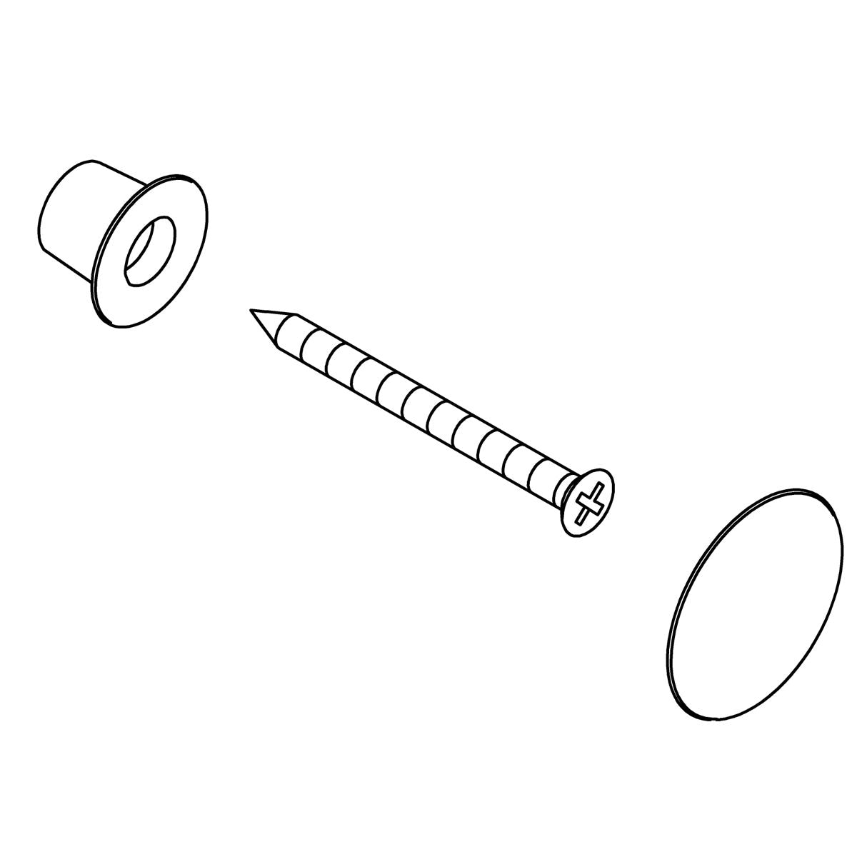 KOHLER Hold Down Assembly - White, K-1192740-0