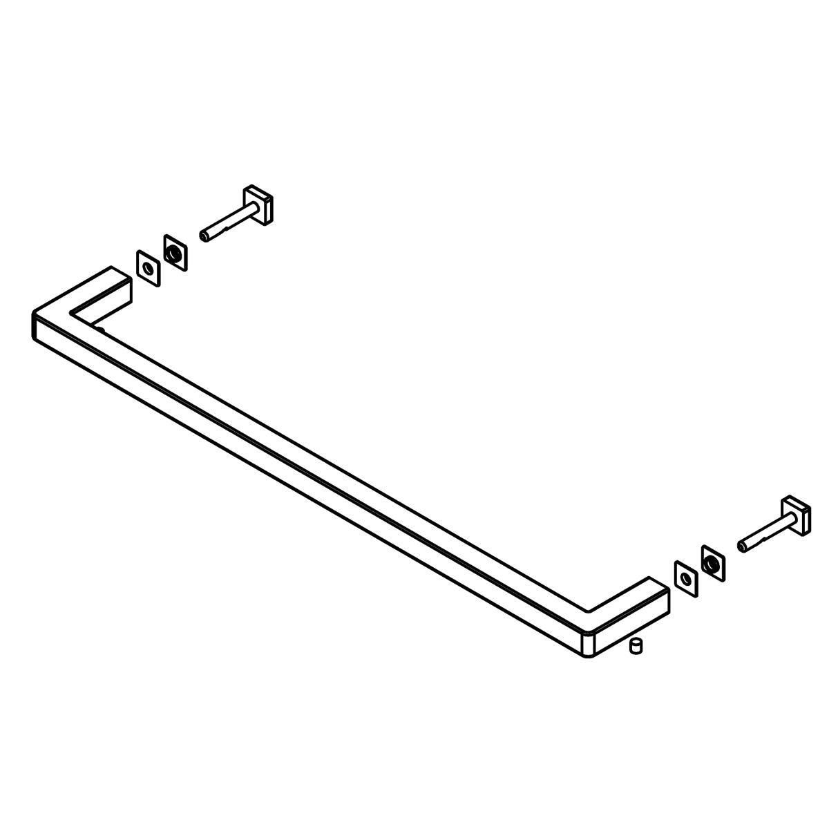 KOHLER 24" Towel Bar - Vibrant Brushed Bronze, K-1198136-02-BV