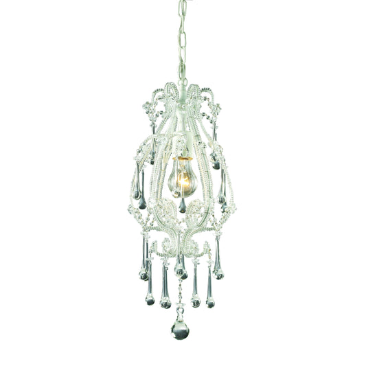 ELK SHOWROOM 12003/1CL Opulence 8'' Wide 1-Light Mini Pendant - Antique White