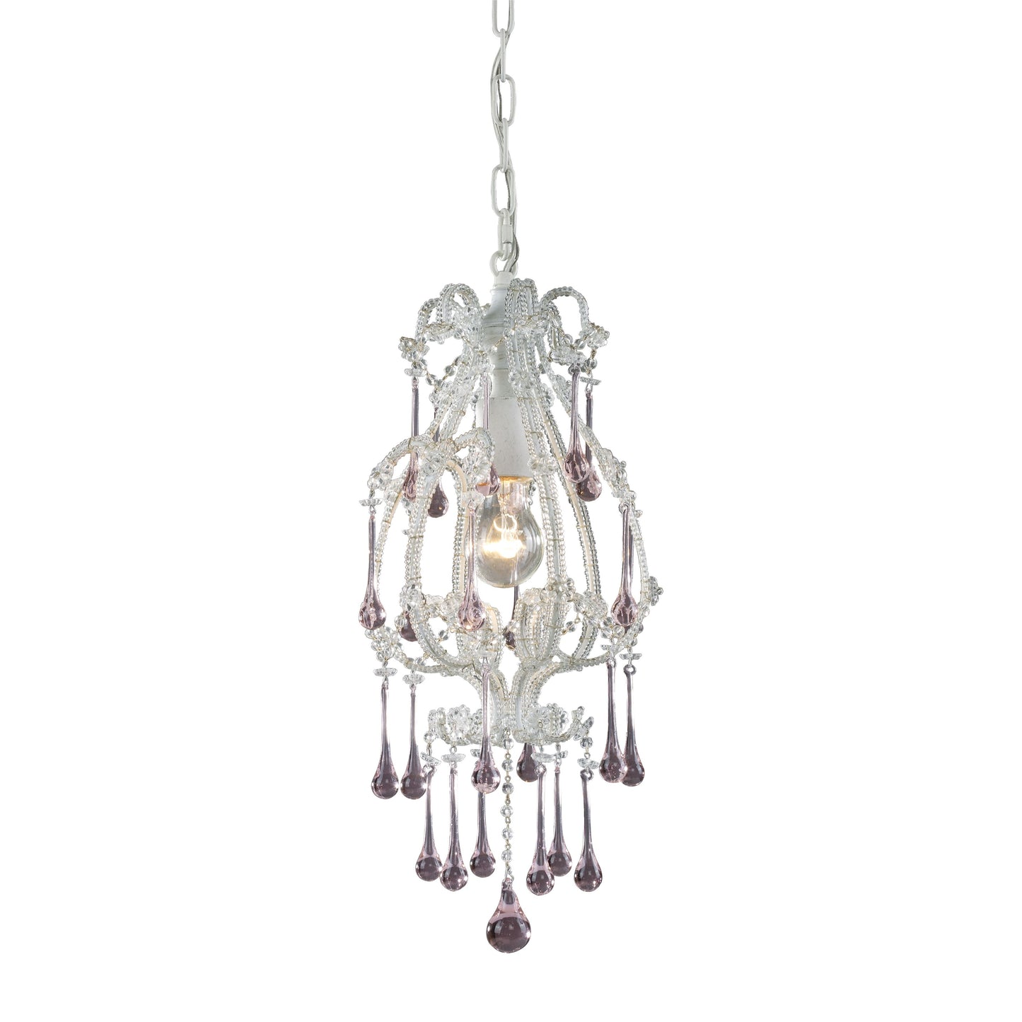 ELK SHOWROOM 12003/1RS Opulence 8'' Wide 1-Light Mini Pendant - Antique White