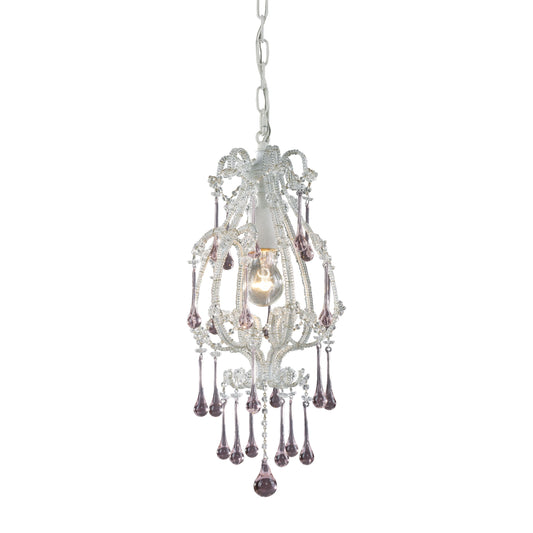 ELK SHOWROOM 12003/1RS Opulence 8'' Wide 1-Light Mini Pendant - Antique White