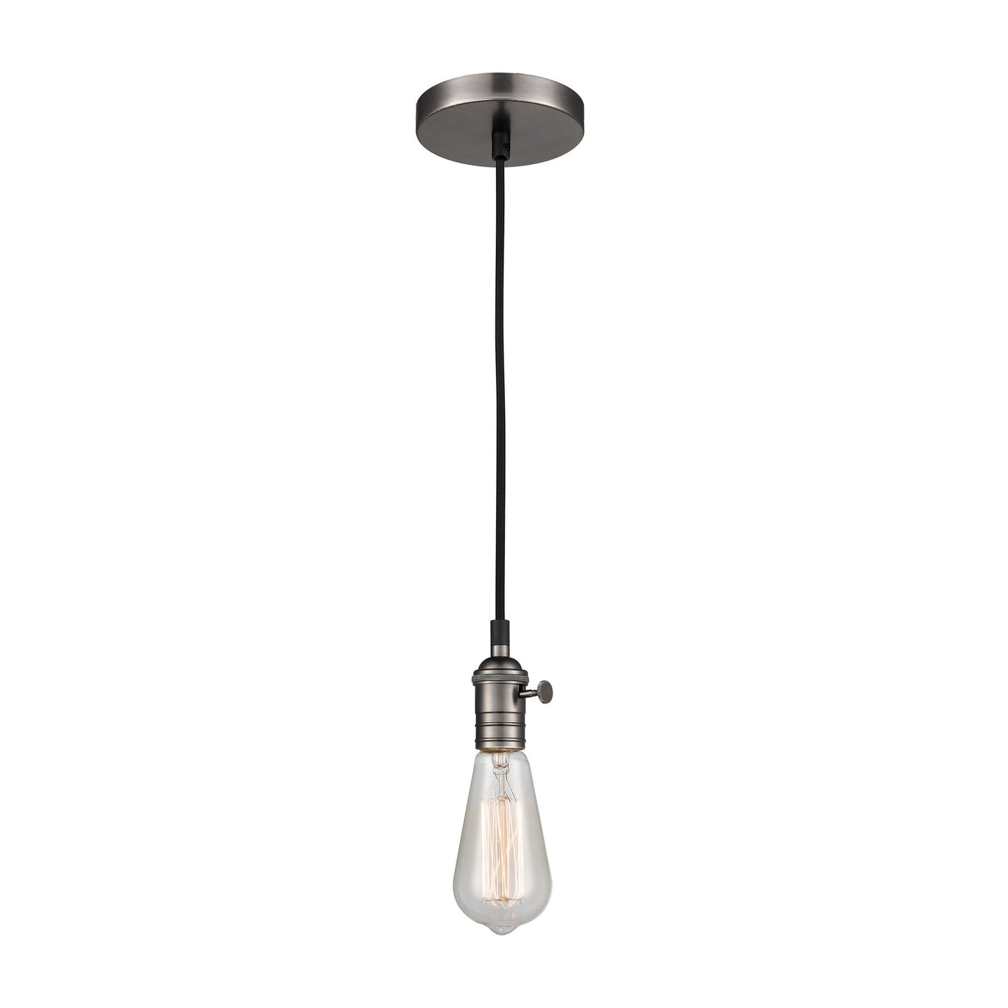 ELK SHOWROOM 1201-026 Socket Pendant 3'' Wide 1-Light Mini Pendant - Chrome