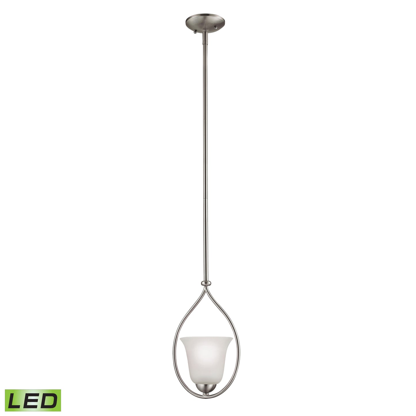 THOMAS 1201PS/20-LED Conway 8'' Wide 1-Light Mini Pendant - Brushed Nickel