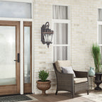 KICHLER 9559LD Tournai 30" 4 Light Outdoor Post Light With Clear Seeded Glass In Londonderry