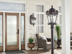 KICHLER 9559LD Tournai 30" 4 Light Outdoor Post Light With Clear Seeded Glass In Londonderry