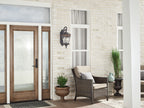 KICHLER 9558LD Tournai 27" 3 Light Outdoor Post Light With Clear Seeded Glass In Londonderry