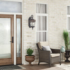 KICHLER 9558LD Tournai 27" 3 Light Outdoor Post Light With Clear Seeded Glass In Londonderry