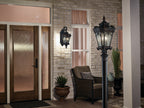 KICHLER 9558LD Tournai 27" 3 Light Outdoor Post Light With Clear Seeded Glass In Londonderry