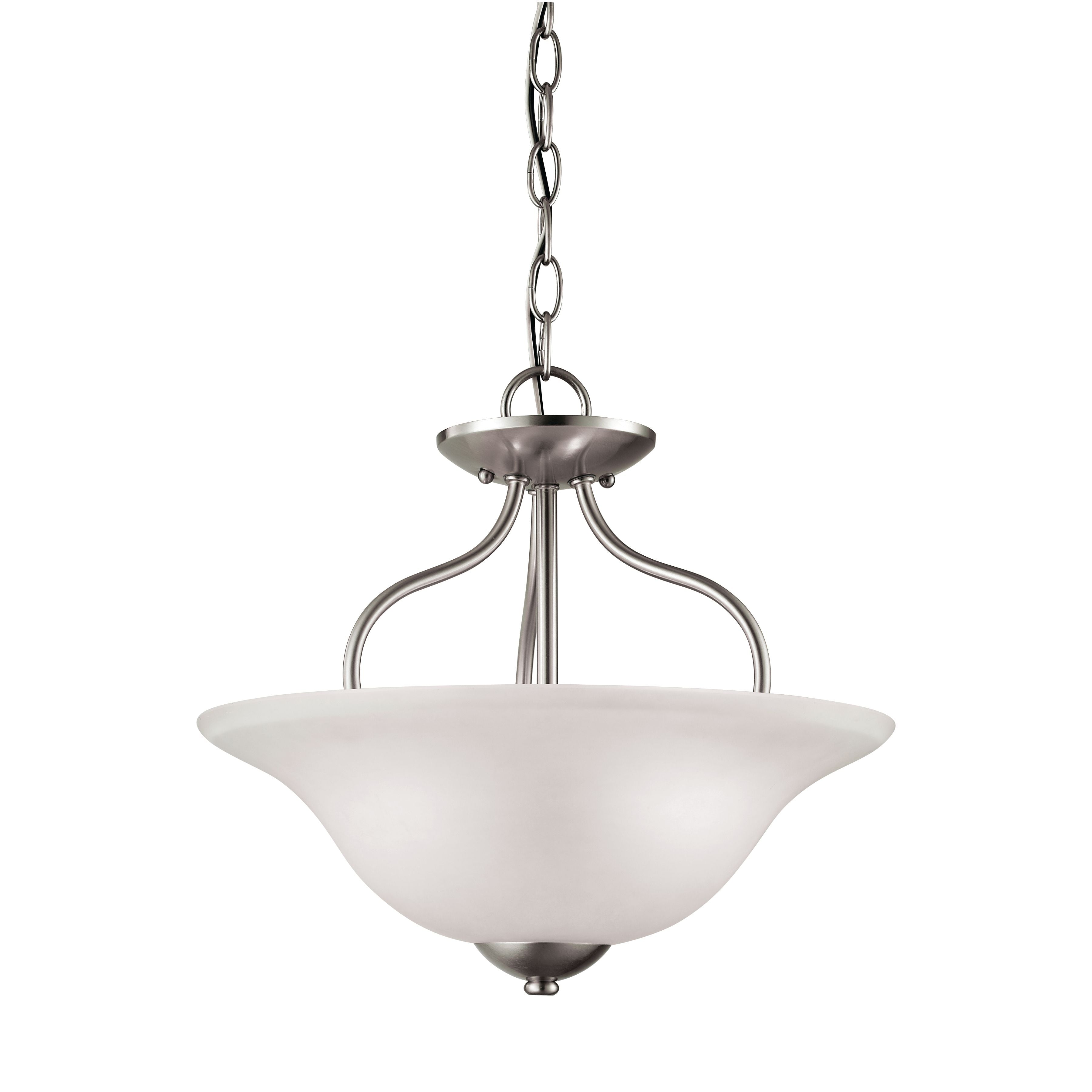 THOMAS 1202CS/20 Conway 15'' Wide 2-Light Semi Flush Mount - Brushed Nickel