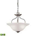 THOMAS 1202CS/20-LED Conway 15'' Wide 2-Light Semi Flush Mount - Brushed Nickel