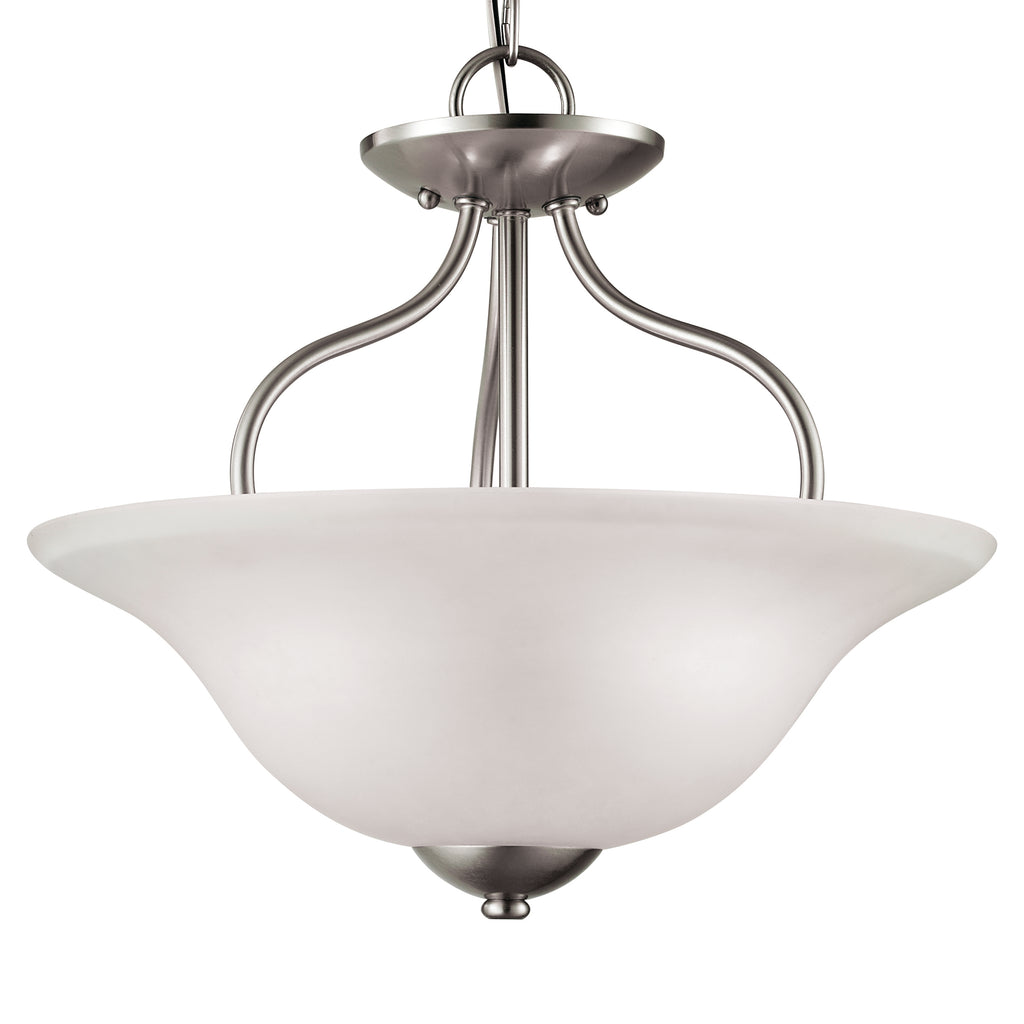 THOMAS 1202CS/20 Conway 15'' Wide 2-Light Semi Flush Mount - Brushed Nickel