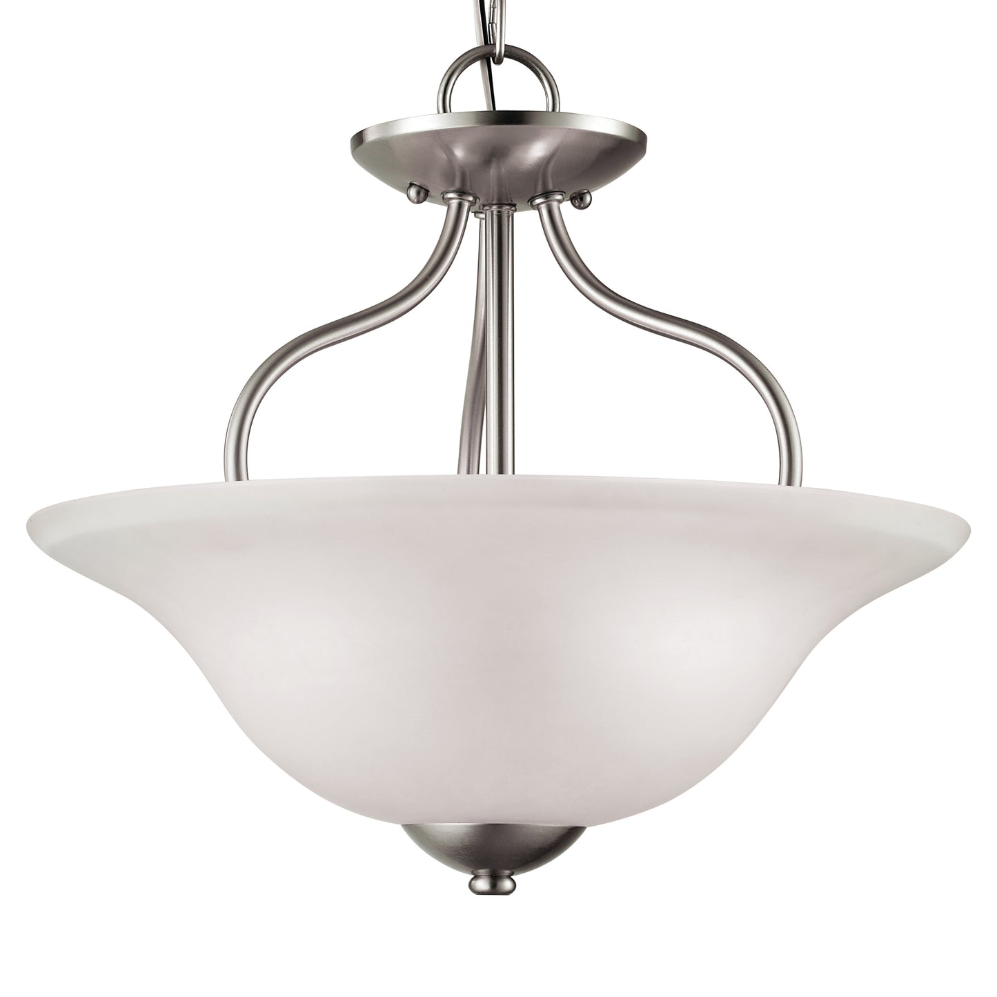 THOMAS 1202CS/20 Conway 15'' Wide 2-Light Semi Flush Mount - Brushed Nickel