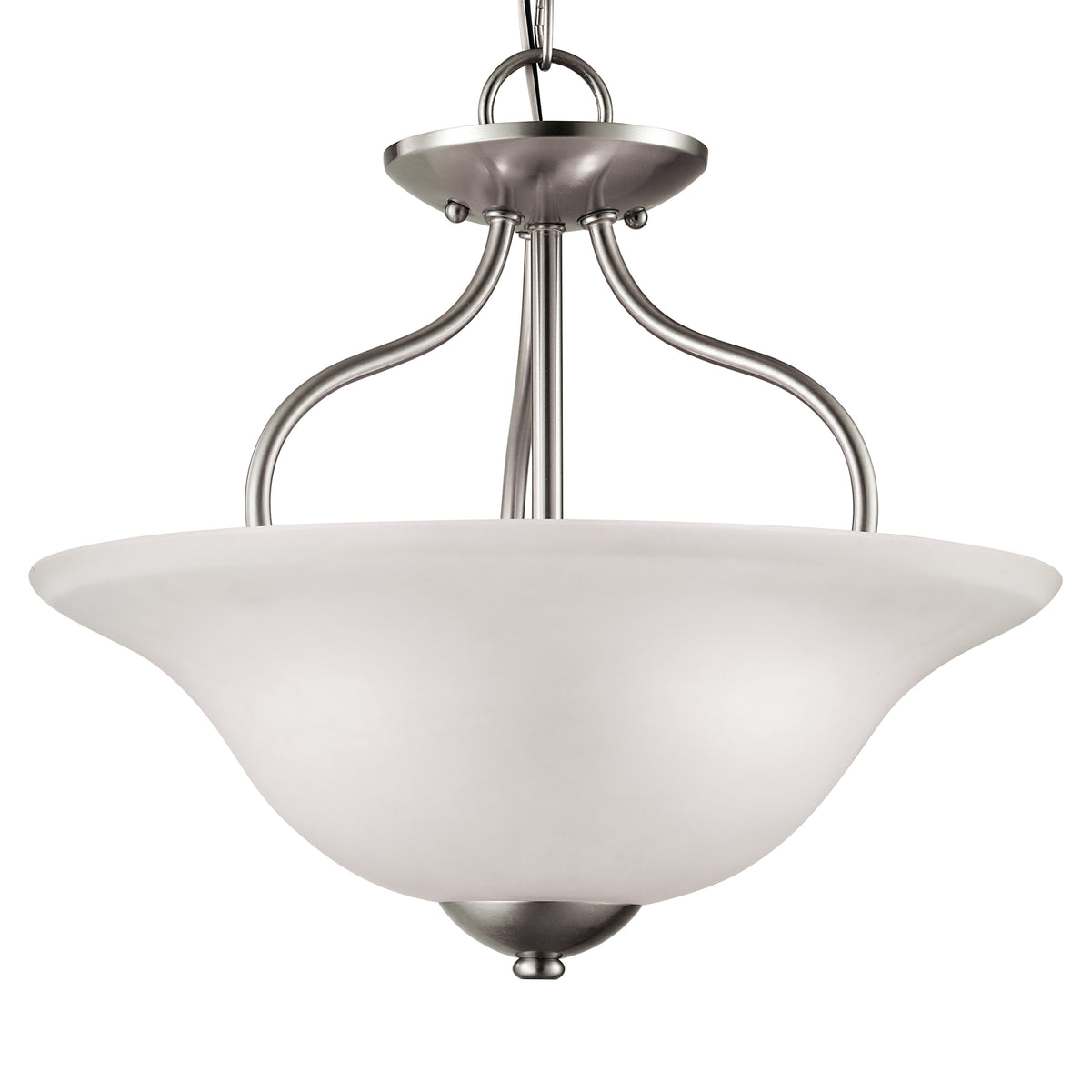 THOMAS 1202CS/20 Conway 15'' Wide 2-Light Semi Flush Mount - Brushed Nickel