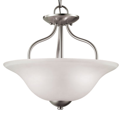 THOMAS 1202CS/20 Conway 15'' Wide 2-Light Semi Flush Mount - Brushed Nickel