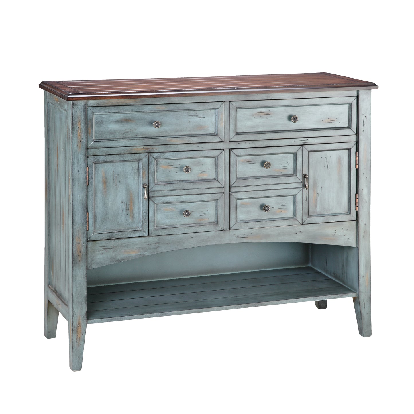 MARKETPLACE 12038 Hartford Chest - 6 Drawer Short Blue